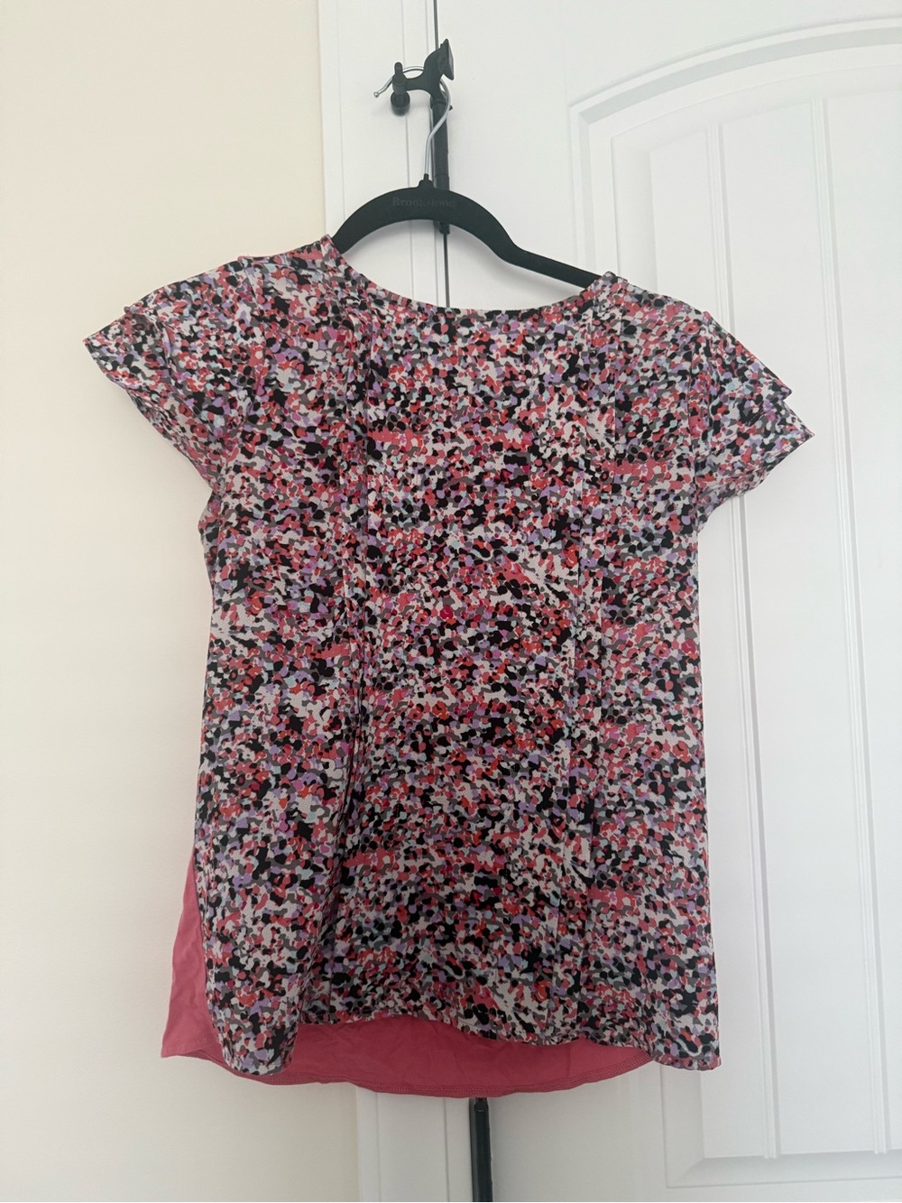The Limited Pink Multi Floral Cap-Sleeve Blouse